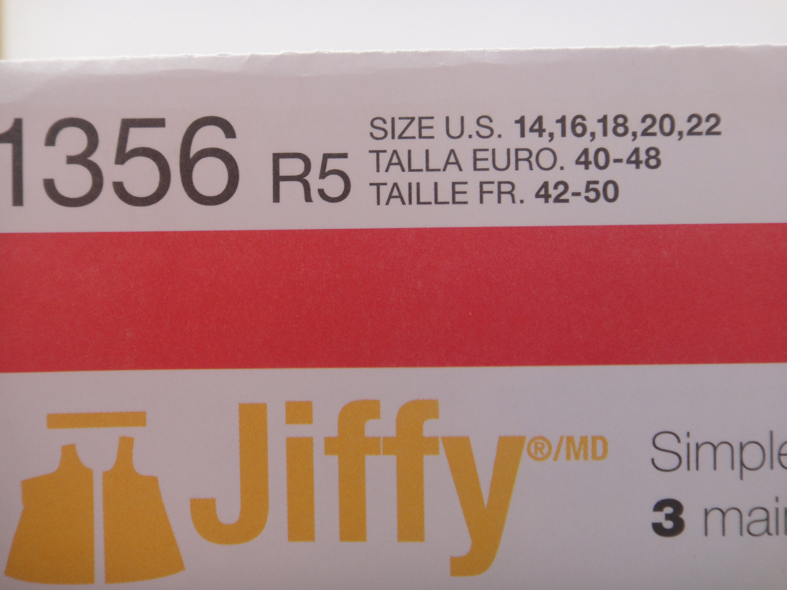 Simplicity 1356, Jiffy 3 Main Pattern Pieces Reversible Wrap Dress Retro Pattern