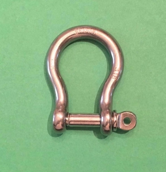 Stainless Steel 316 Forged Bow Shackles 6mm or 1/4" Marine Grade