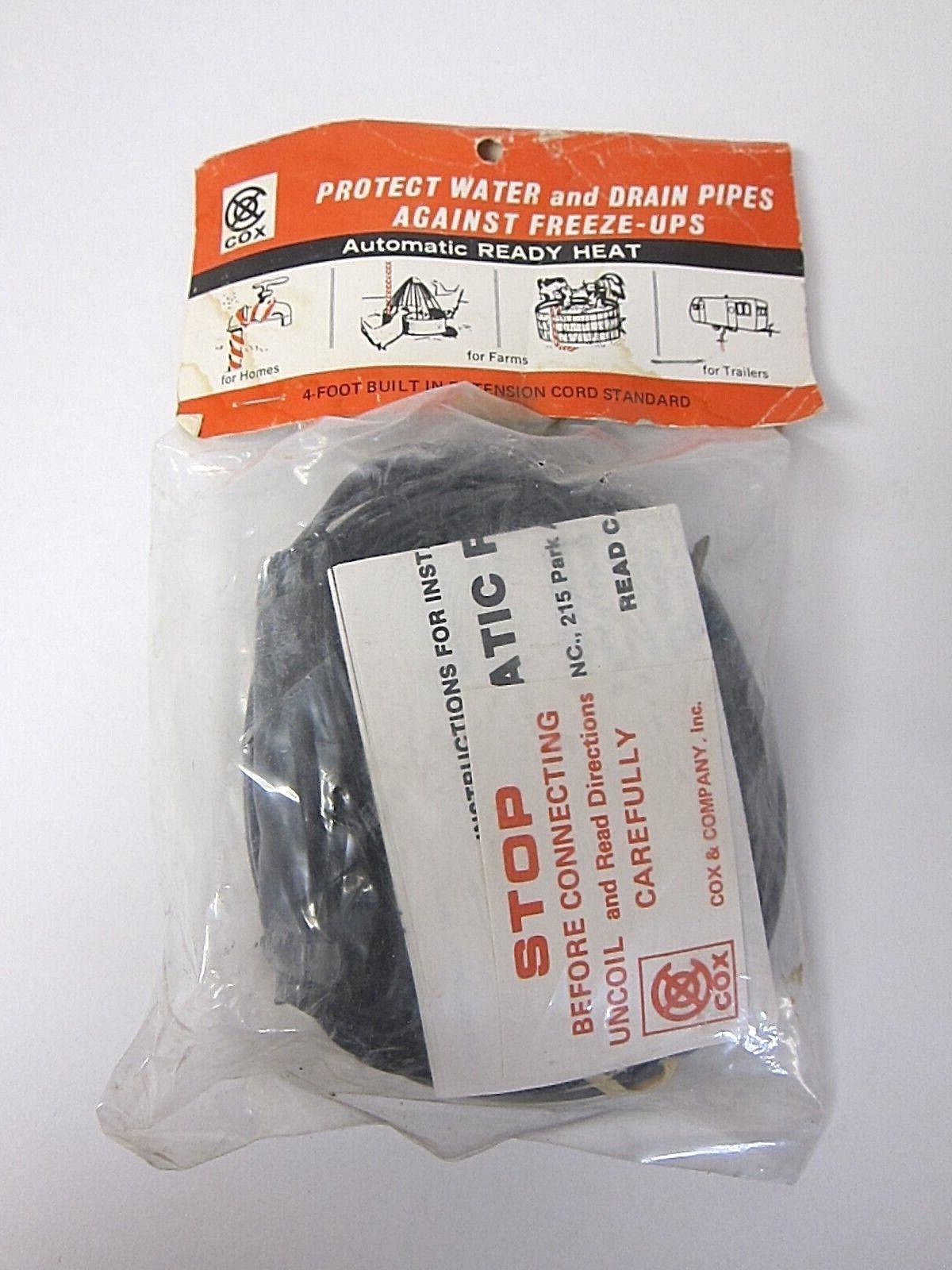 New COX 16FT Automatic Ready Heat ARD 16-110 Home Farm Trailer Pipe NOS