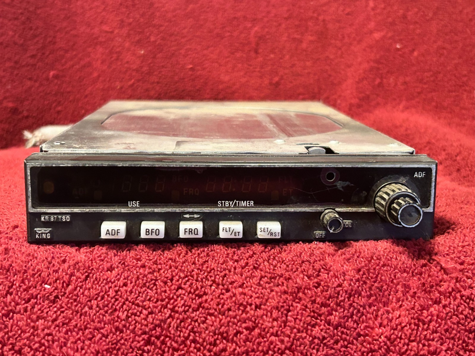 KING KR 87 ADF RECEIVER P/N 066-1072-00 WITH TRAY AND CONNECTOR