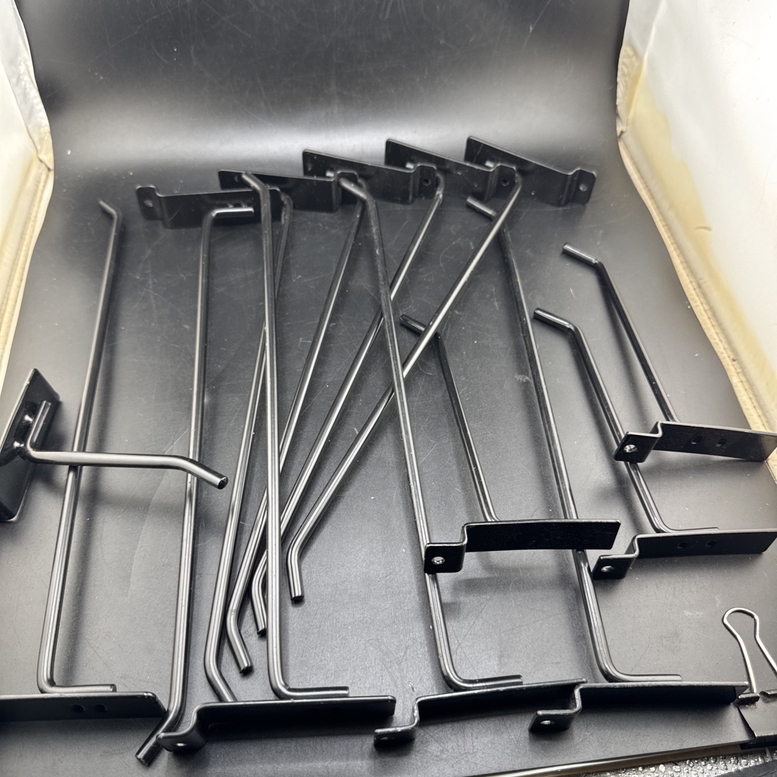 SLATWALL CHROME  SLAT WALL HOOKS FOR DISPLAY 13 PIECES METAL📦 #3