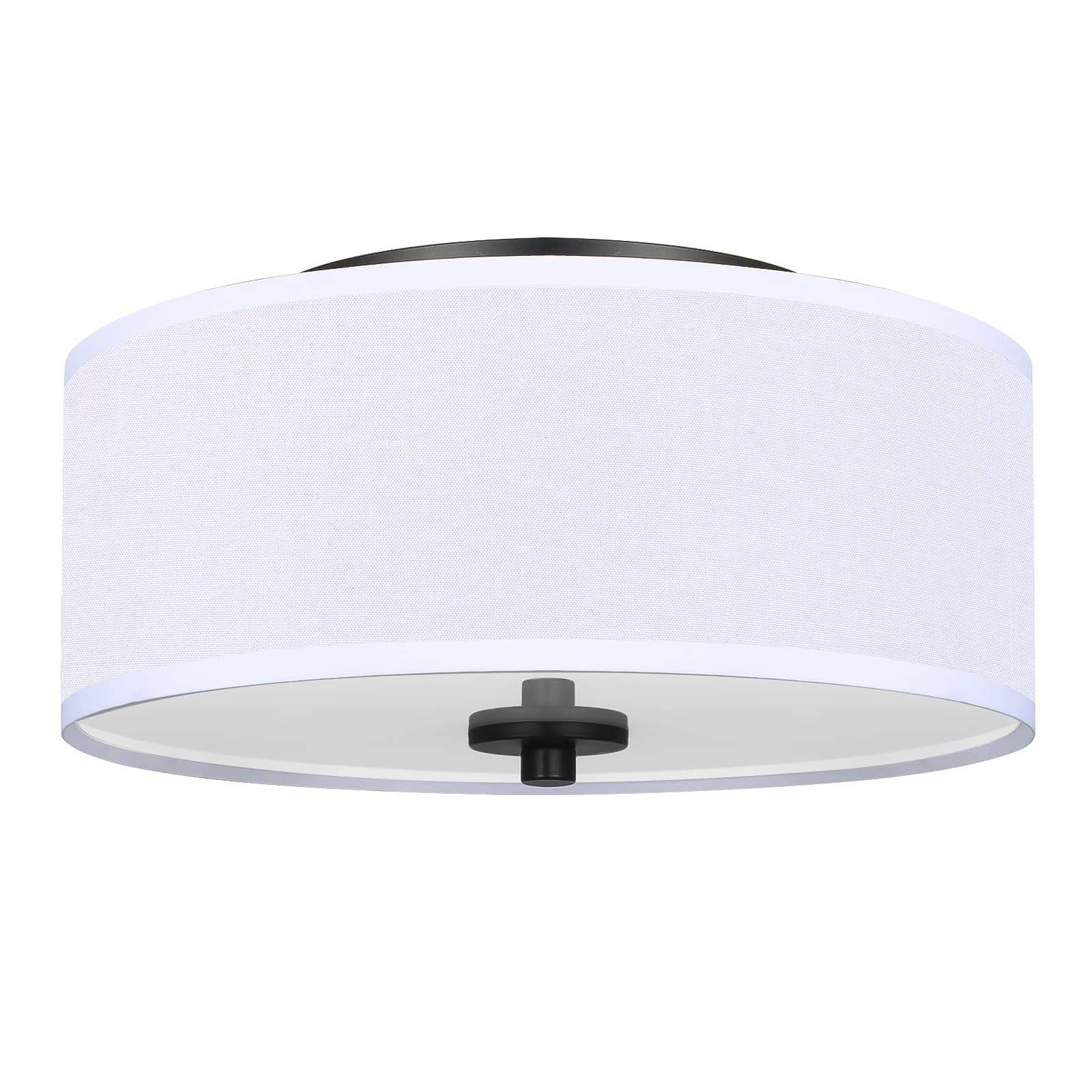 Lodstob 2-Light Flush Mount Ceiling Light Fixture, 12” Modern 12 inch, White