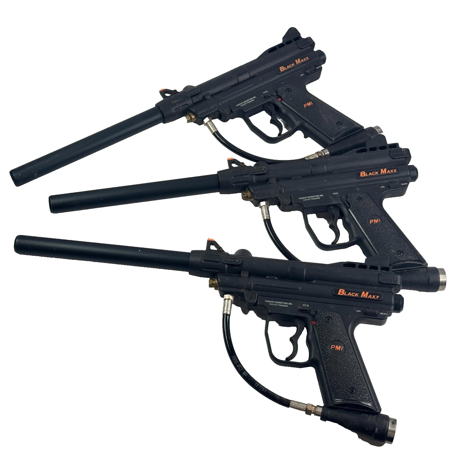 (3) PMI Black Maxx Paintball Marker(s) Lot | 1 Works | PARTS/REPAIR