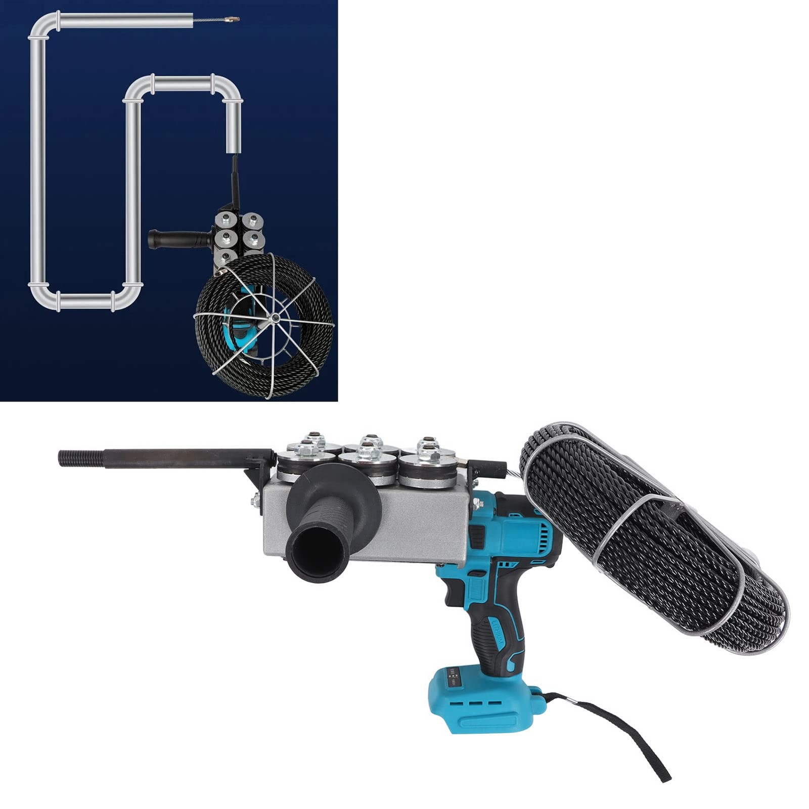 Automatic Wire Stringing Machine, Angle Adjustable Fish Tape Tools with 6 Spa...