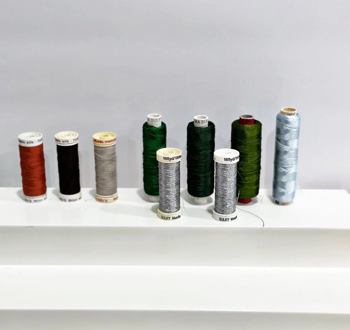 Sulky Embroidery Thread Spools Metallic partially used Lot