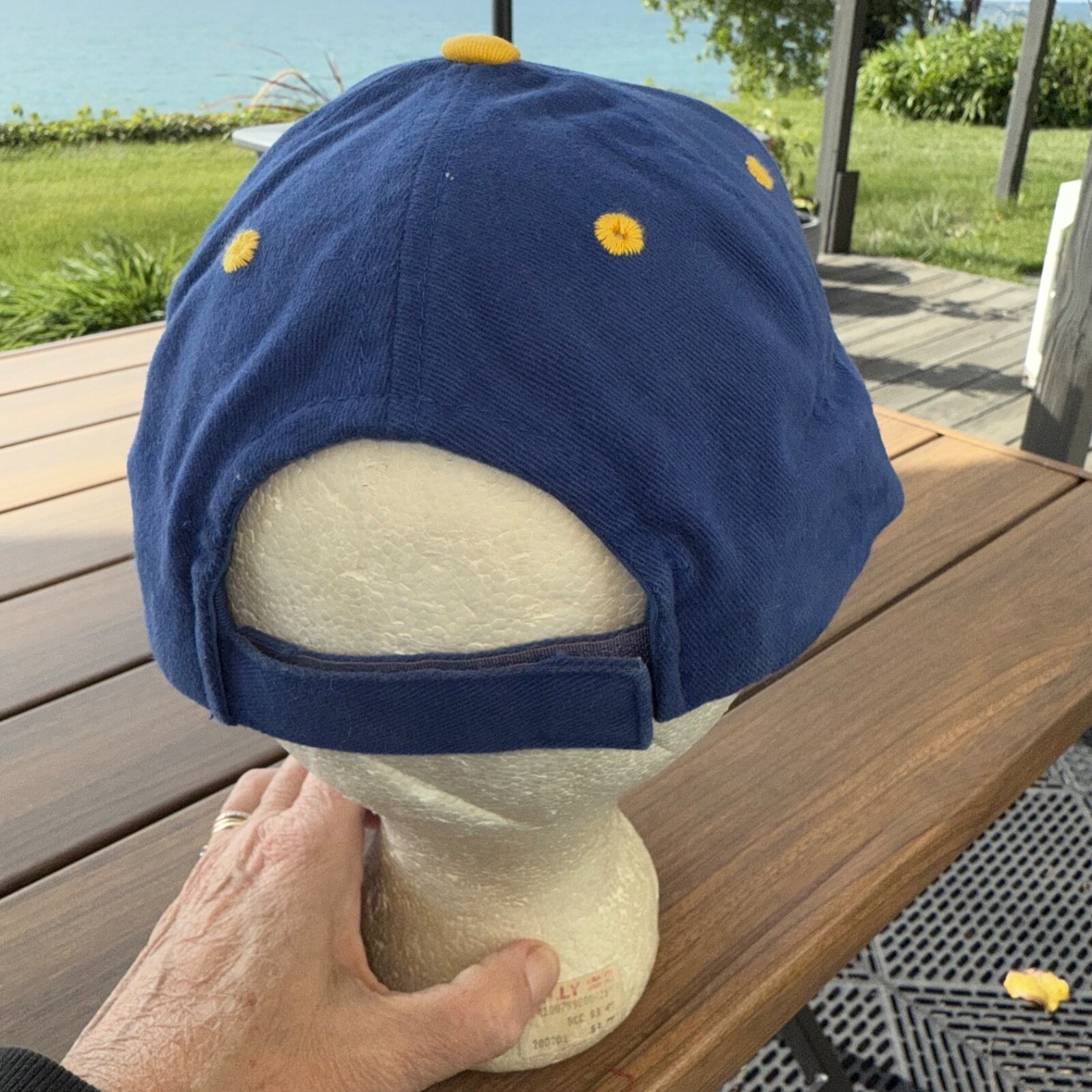Brickyard 400 @ Indianapolis Motor Speedway Royal Blue Yellow Hat Cap Hook Loop