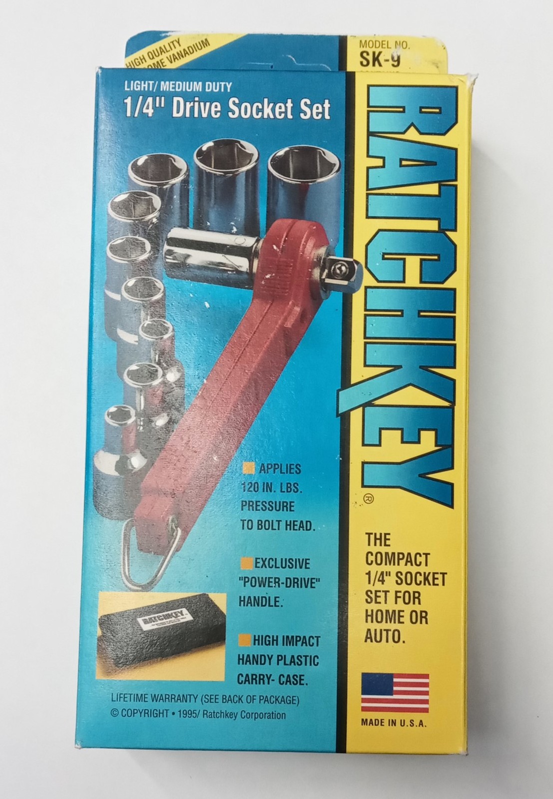 Ratchkey 1/4" Drive Socket Set SAE Light Duty USA SK-9
