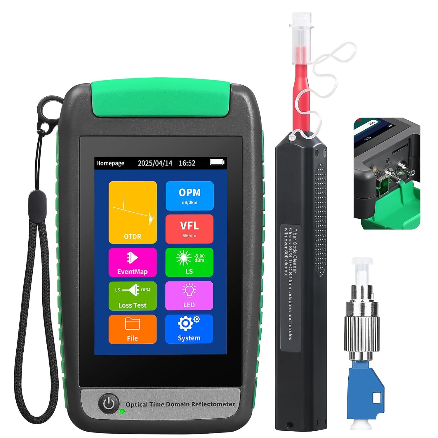 Mini OTDR Fiber Optic Tester A-18A OTDR High-Definition Touch Screen 7-In-1 Func