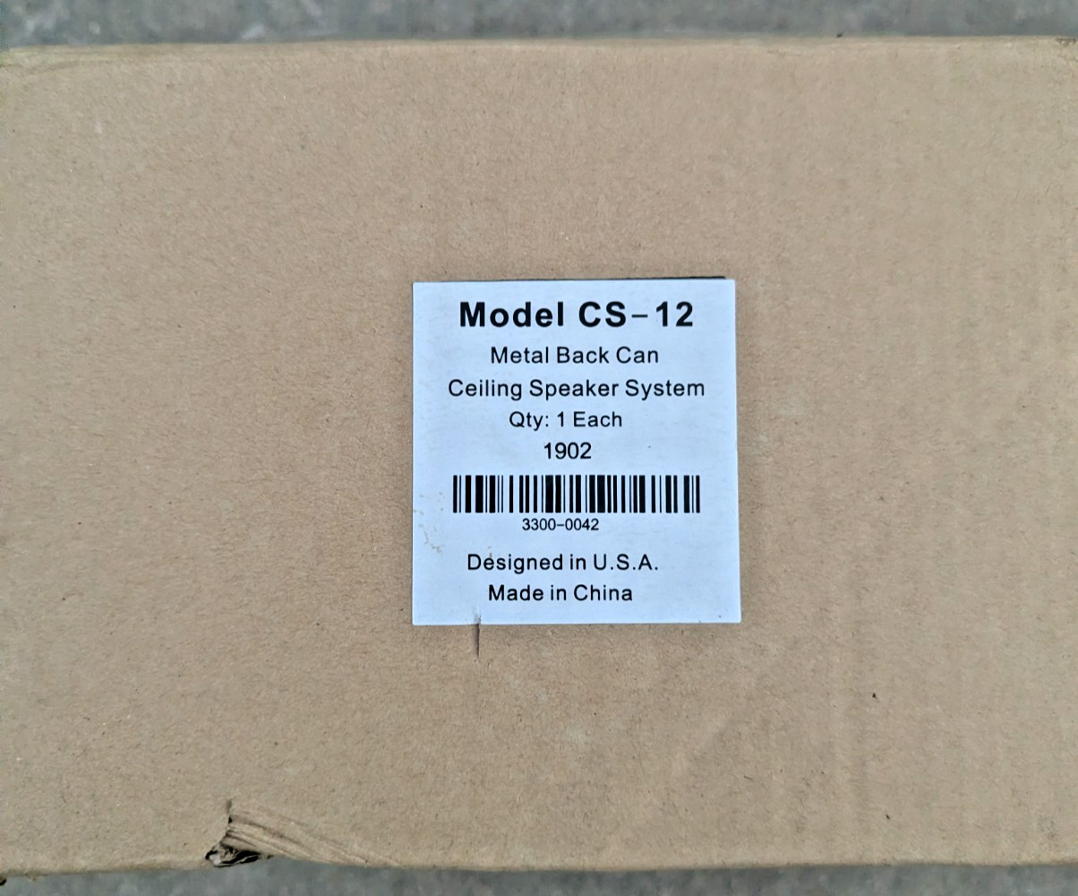Ceiling Speaker Model CS-12 Metal Back Can