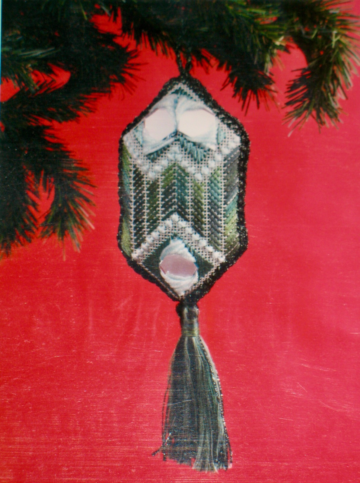 E.L.N. Design HOUSTON Ornament SHISHAS Pattern Canvas by LIZBETH NAPIER ~ New!