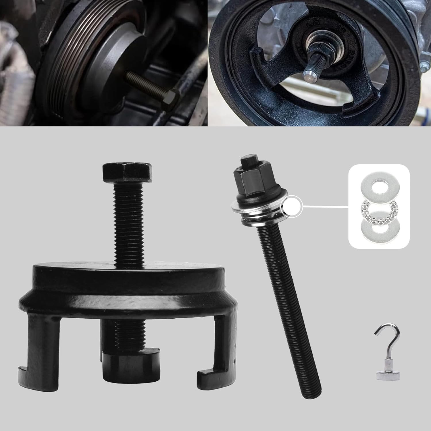 Crank Pulley Puller and Installation Set, Harmonic Balancer Puller and Harmonic