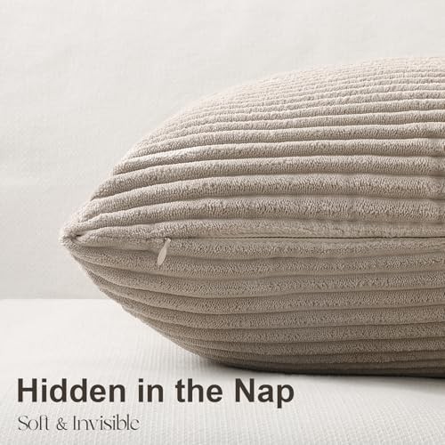Decorative Neutral Gray Throw Pillow Covers 18" x 18" (Pack of 4) Neutral Grey