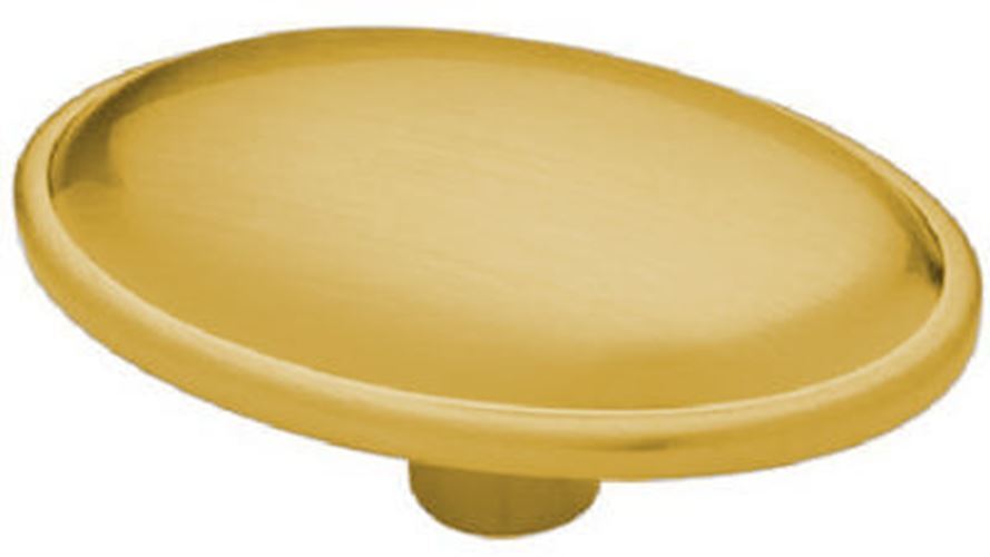 1-3/4" Oval Knob Brass Plated