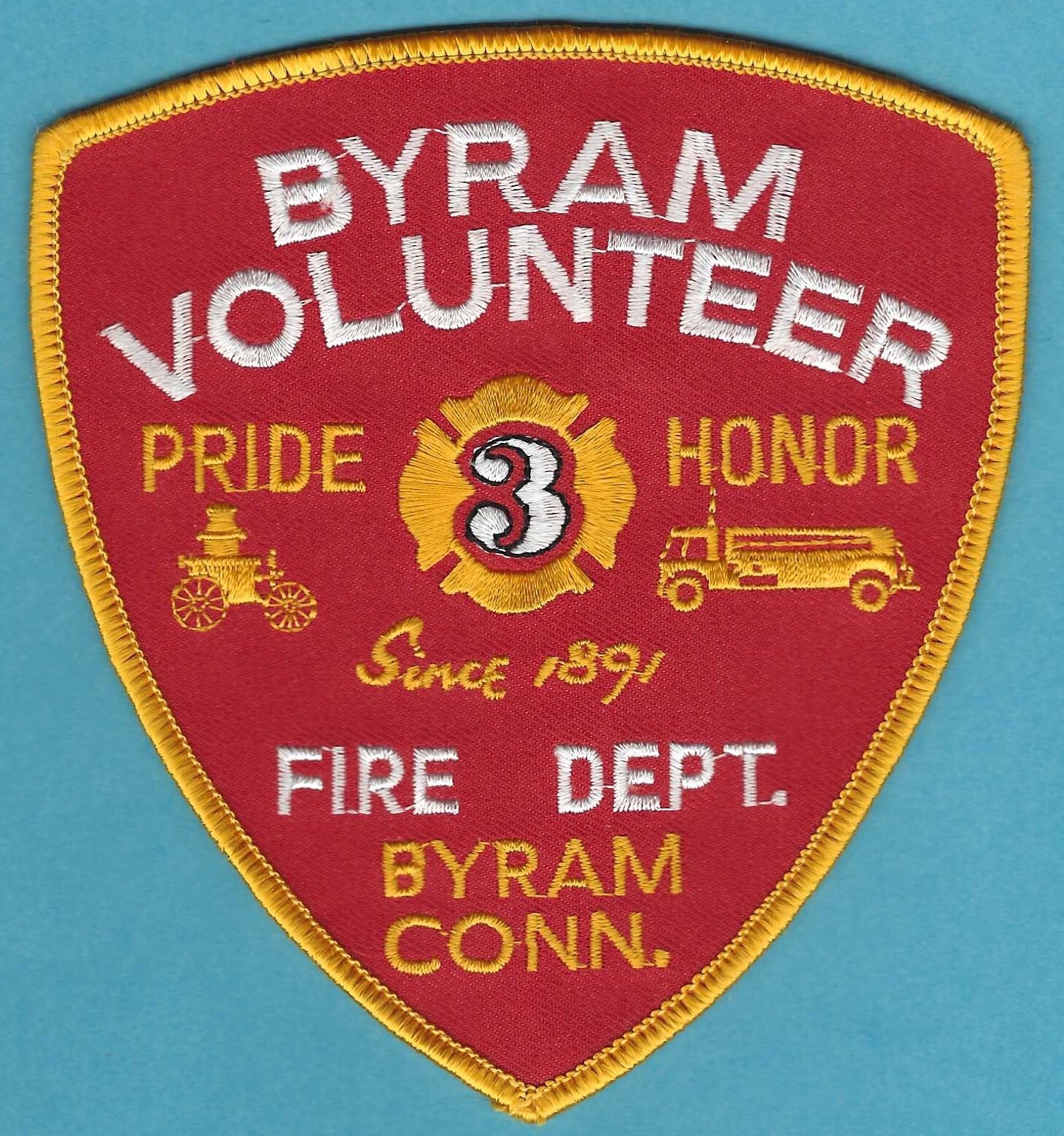 BYRAM CONNECTICUT VOLUNTEER FIRE COMPANY 3 PATCH