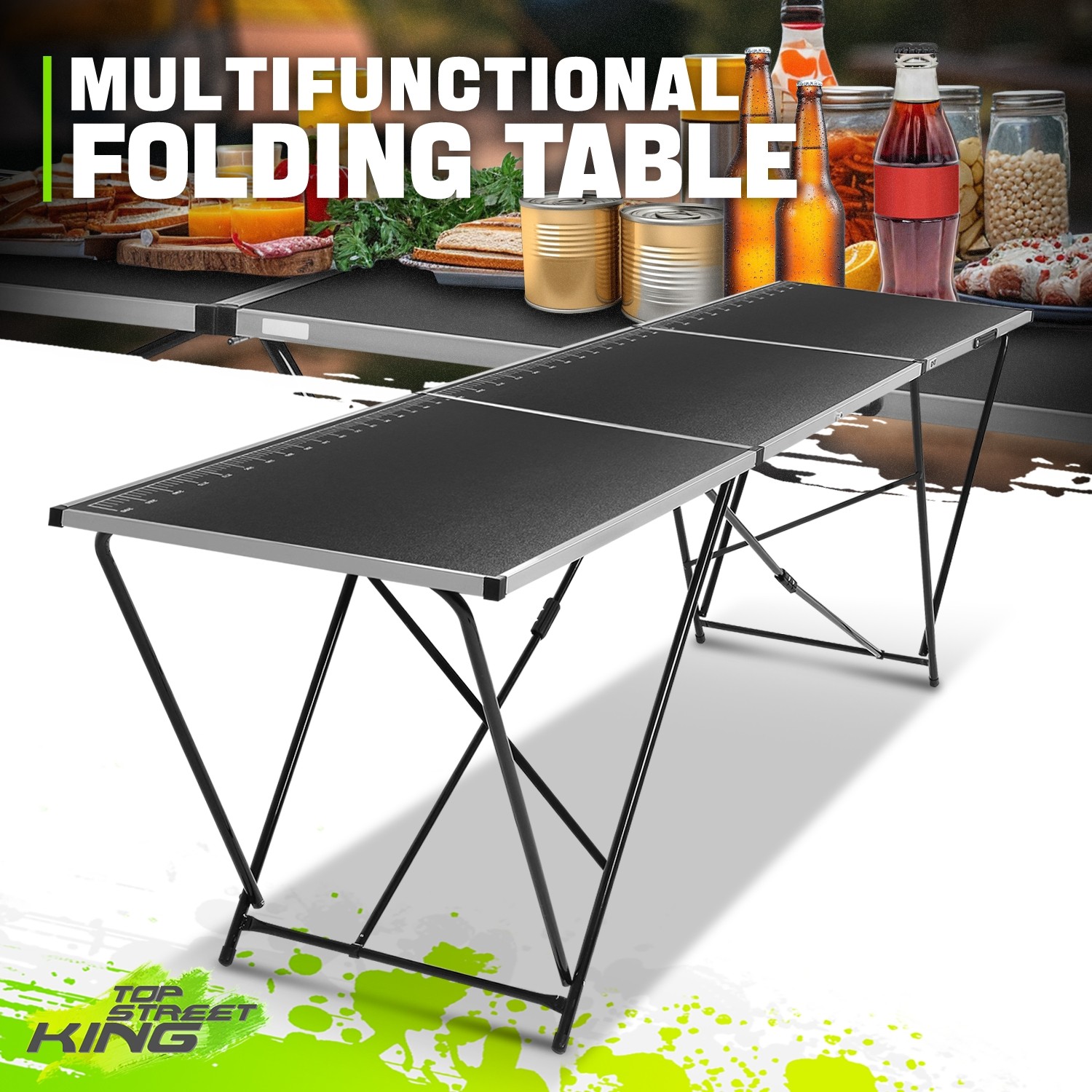 66LB Compact Foldable Measurable Steel Work Bench Desktop Table Craftsmen DIY