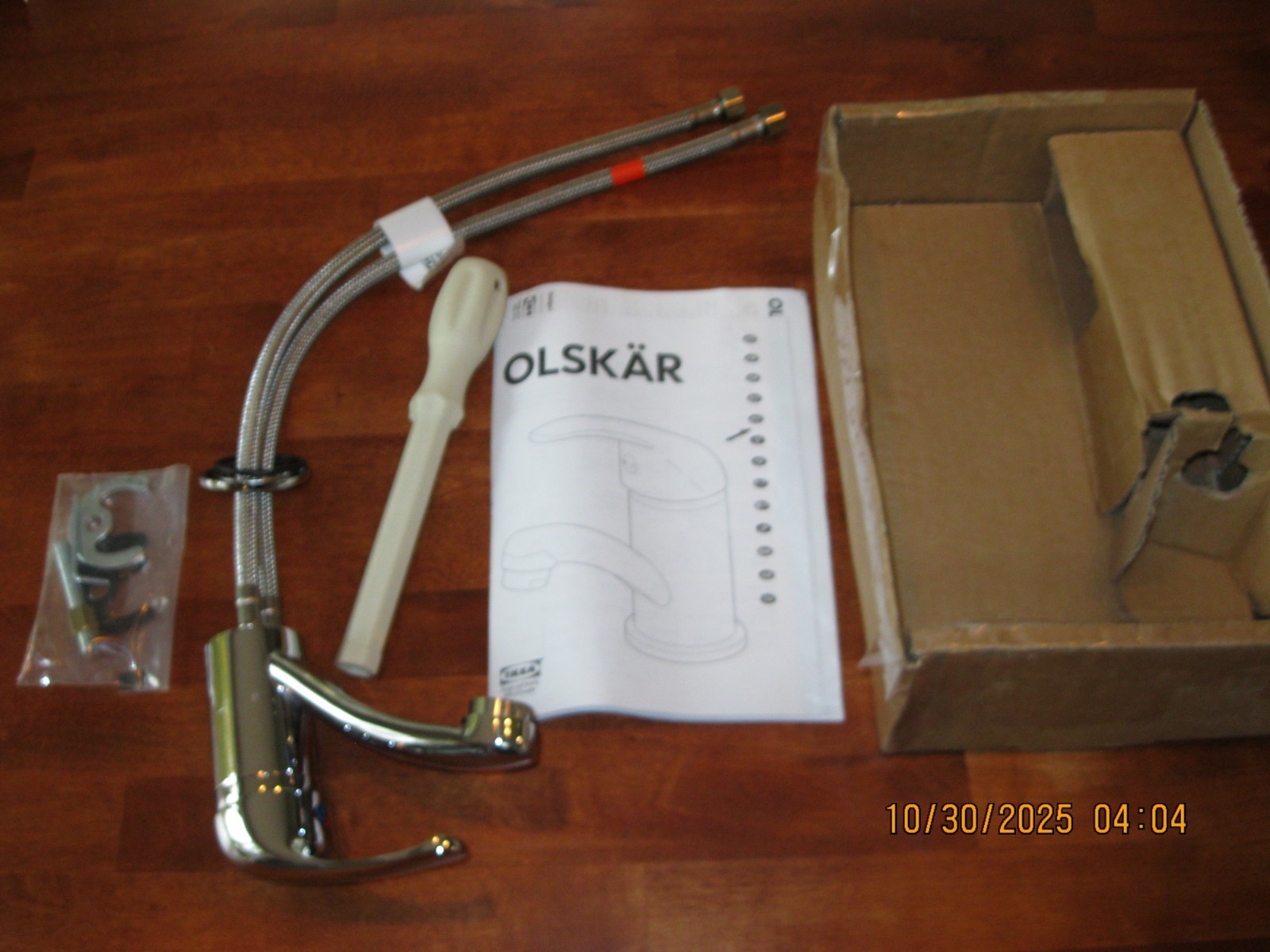 OPEN BOX  IKEA Olskar Faucet Stainless Chrome  802.190.33 Watersense BATHROOM