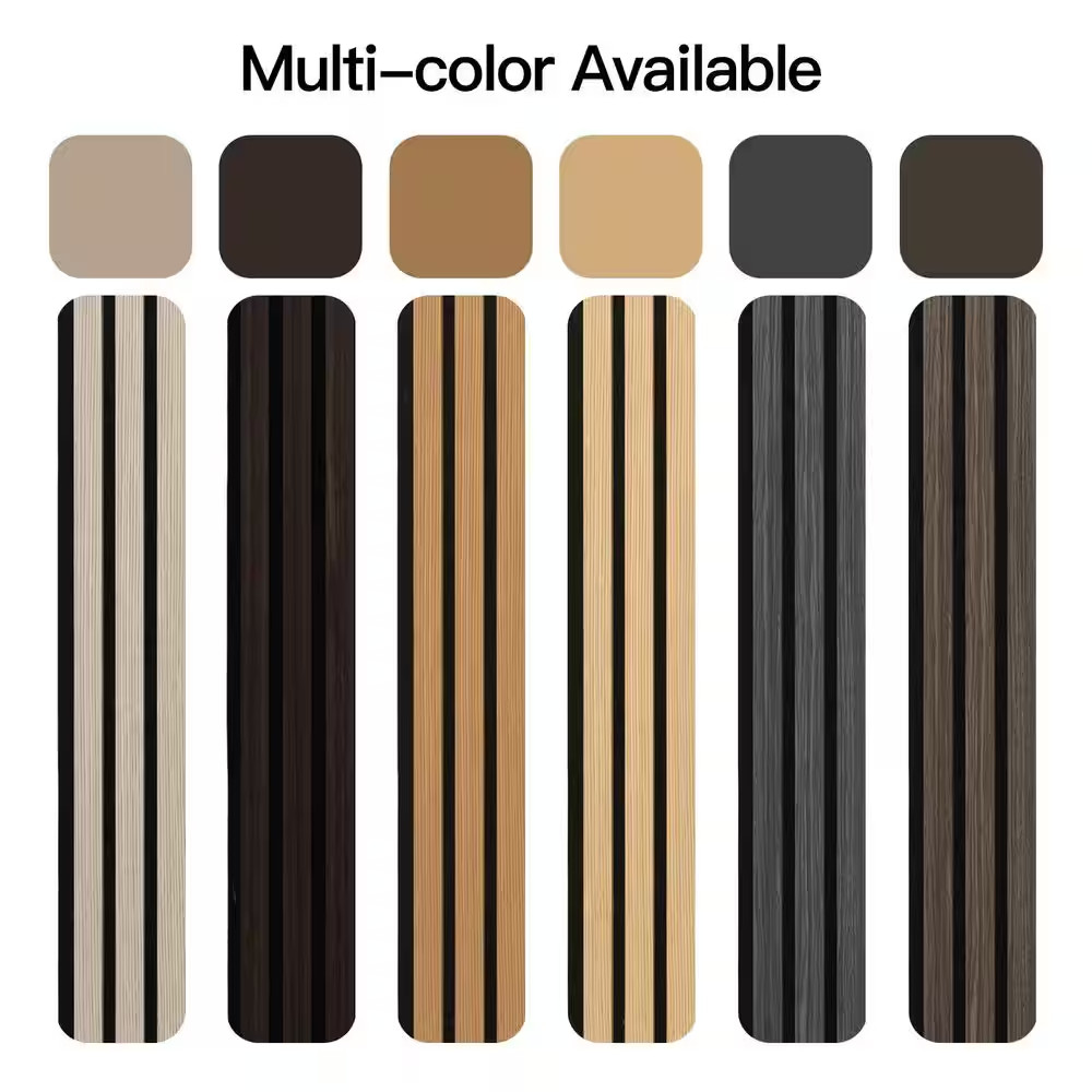 Samples Pack 1/2 Ft.X1/2 Ft.Mdf Decorative Wall Paneling,Multi-Colored Slat Acou
