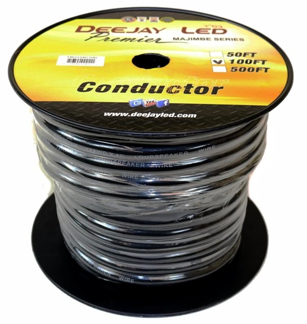 Deejay LED TBH124C100 12ga 4 Conductor 100ft Cable