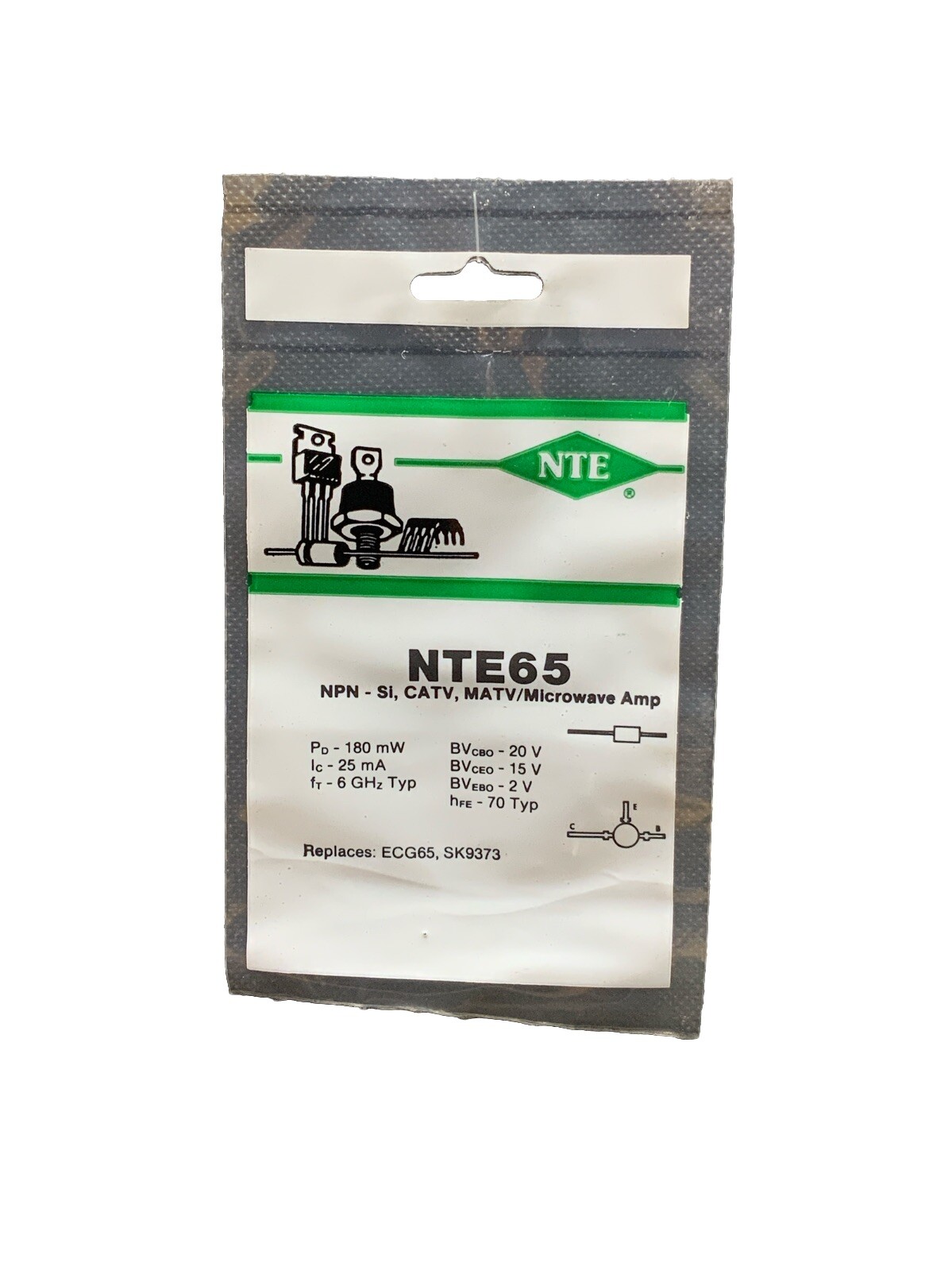 NTE65 NPN - Si, CATV, MATV/Microwave Amplifier ECG65 SK9373