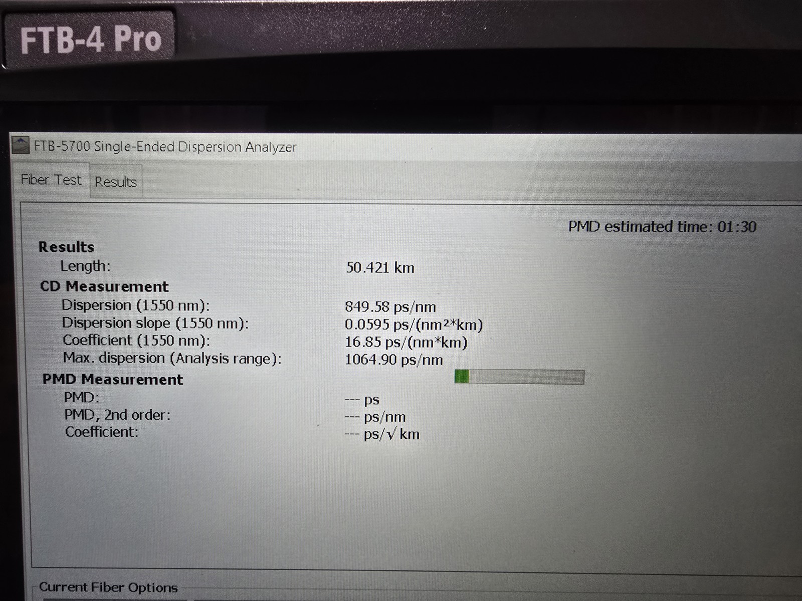EXFO FTB 4 PRO FTB 5700 CD PMD Single Ended Dispersion Analyzer FTB-5700-CD-PMD