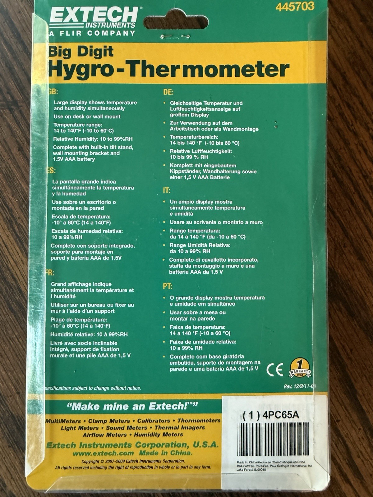 Extech Hygro-Thermometer 445703