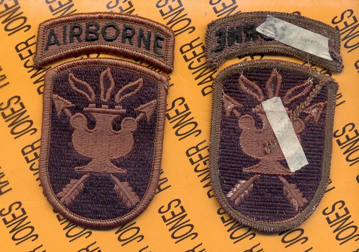 JFKSWC Special Warfare Command Airborne OD Green & Black BDU m/e patch