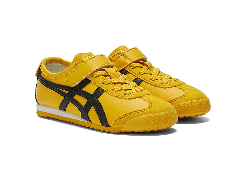 Onitsuka Tiger MEXICO 66 Unisex Kid's Yellow Black Shoes Sneakers Japan New