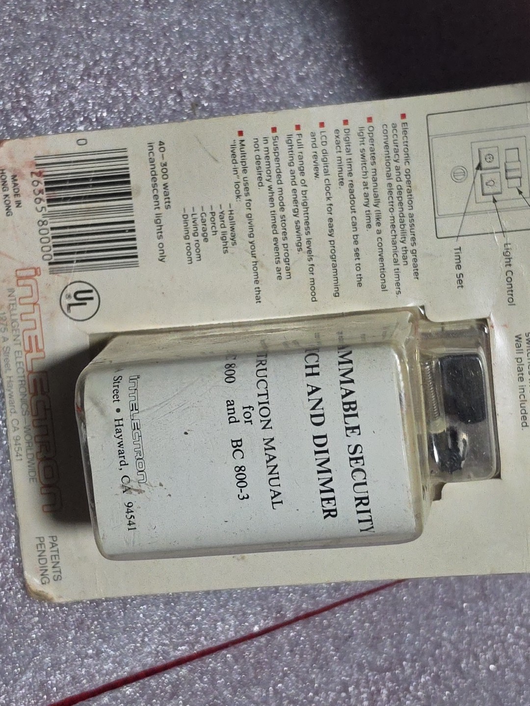 Centurion Control BC800/BC800-3 Programmable Dimmer Security Timer
