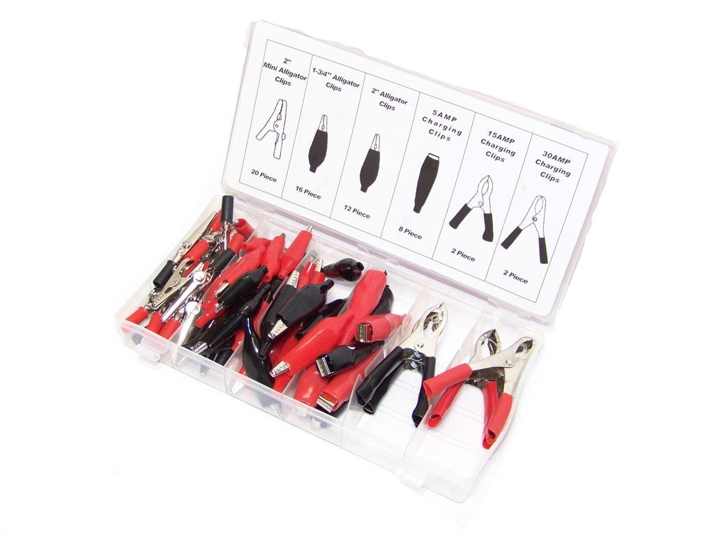 60PC Aligator Clip Test Lead Assorted Set