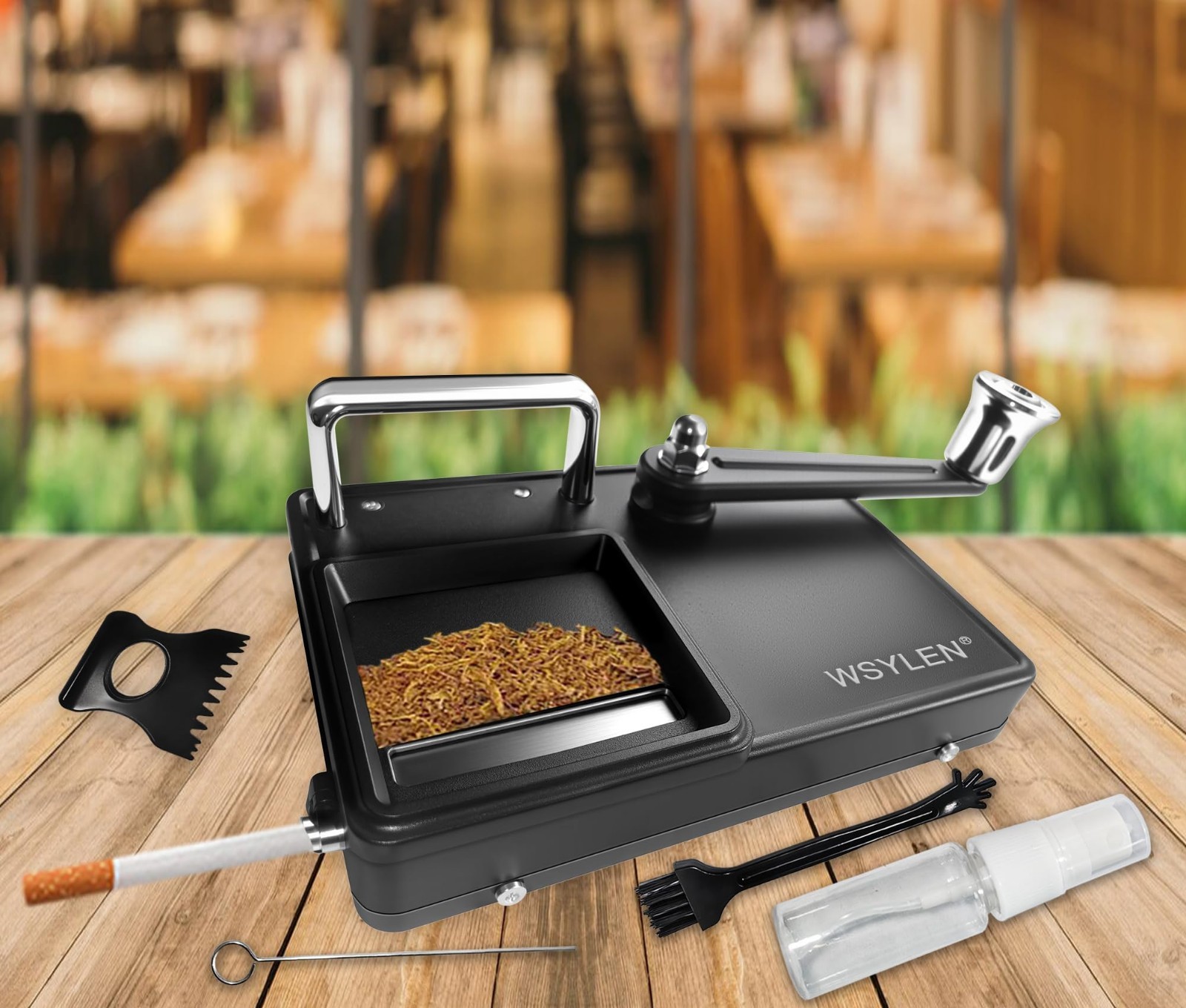 Manual Cigarette Rolling Machine with Storage, Dual-Track for 8mm Cigarettes