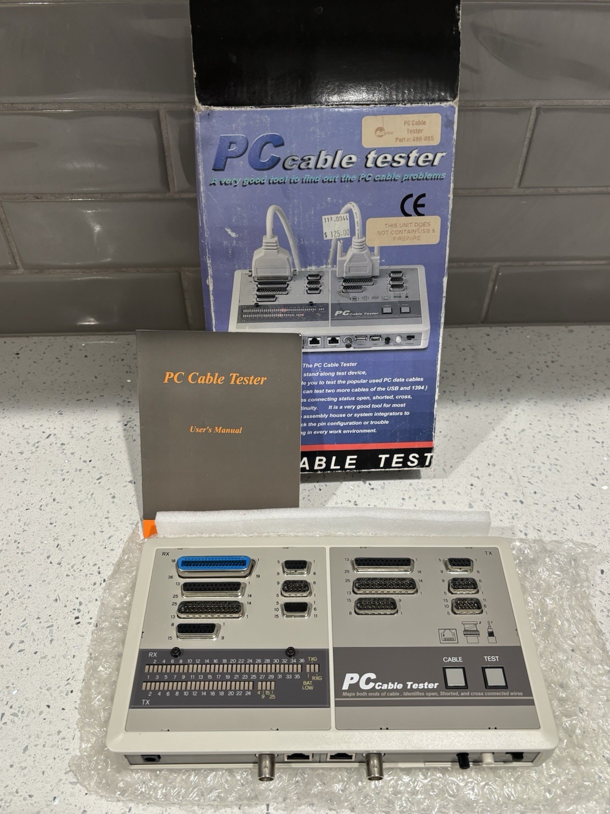 PC Cable Tester PRO ATA 258991A – Test SATA / USB / RJ45 / FireWire / DB9 OEM