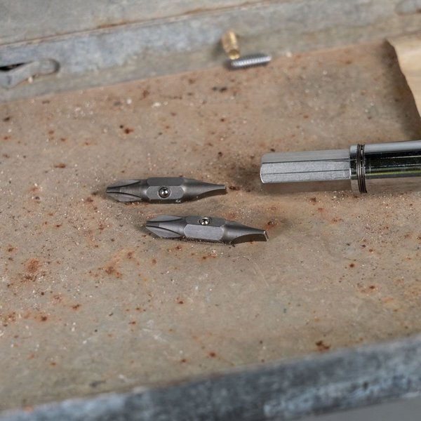 Klein Tools 32483 Bit #2 Phillips 1/4" Slotted, 2Pk