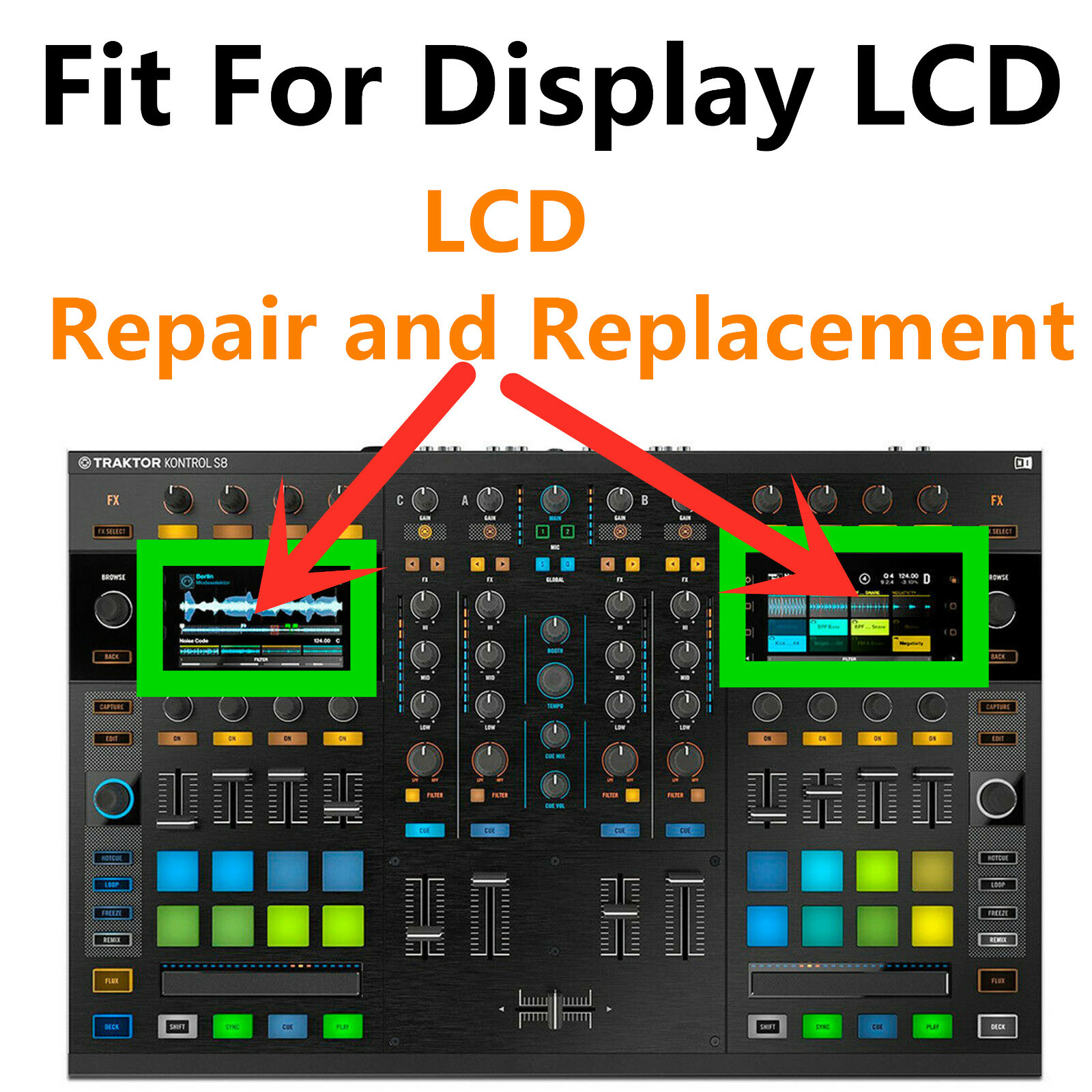 1 Fit For Native Instruments Traktor Kontrol S8 DJ Controller Display Screen LCD