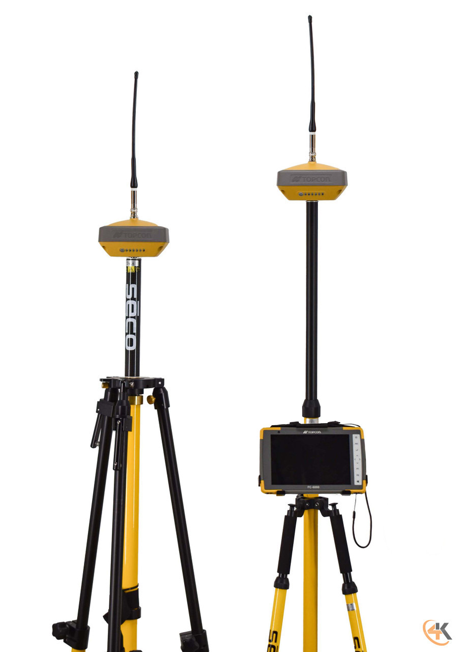 Topcon Dual Hiper VR UHF II GPS GNSS Base/Rover Kit w/ FC-6000 & Pocket-3D