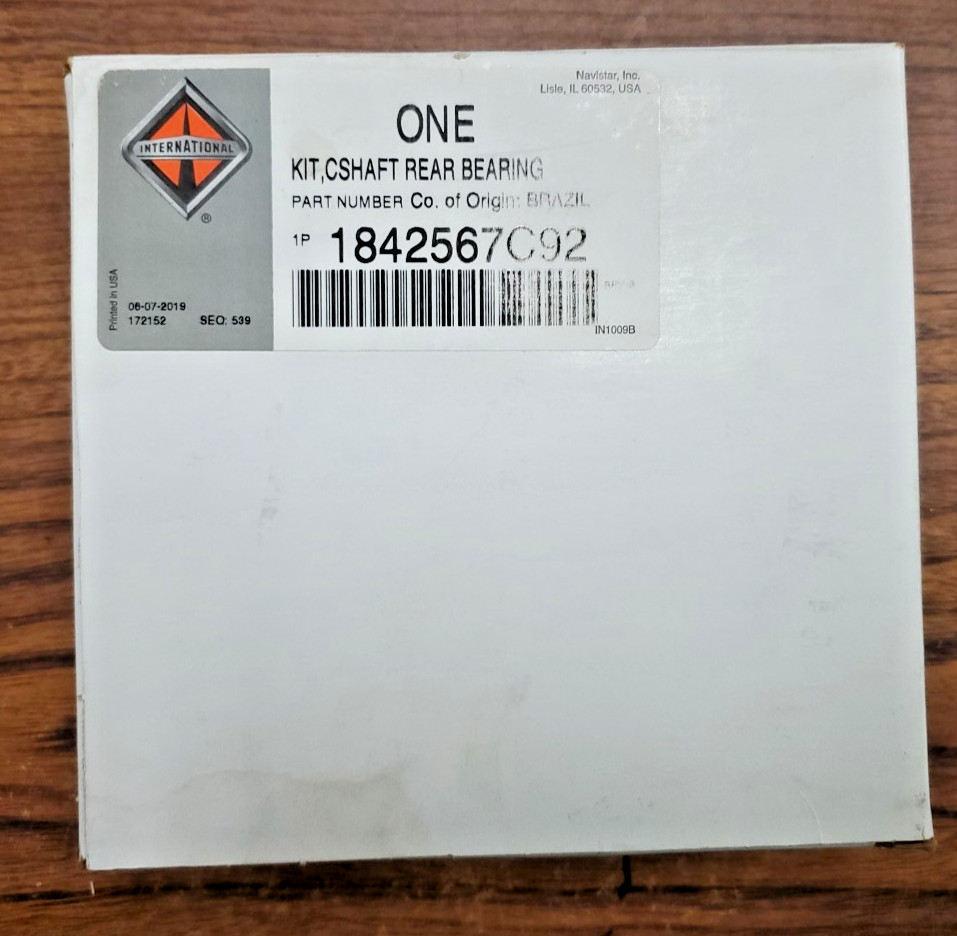 INTERNATIONAL 1842567C92 Camshaft Rear Bearing Kit (TA54MS)
