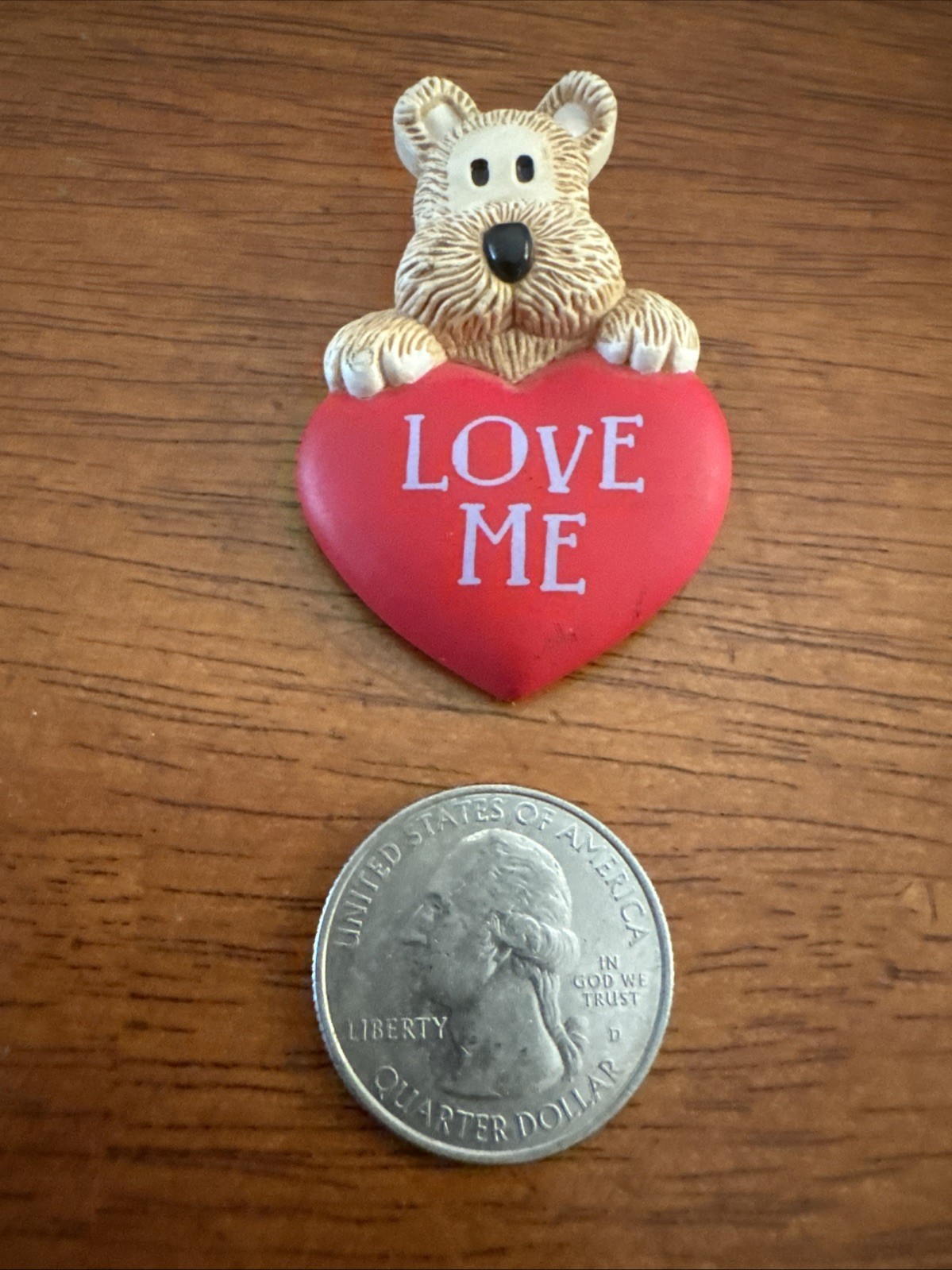 Vintage Hallmark PIN Valentines DOG HEART Love Me