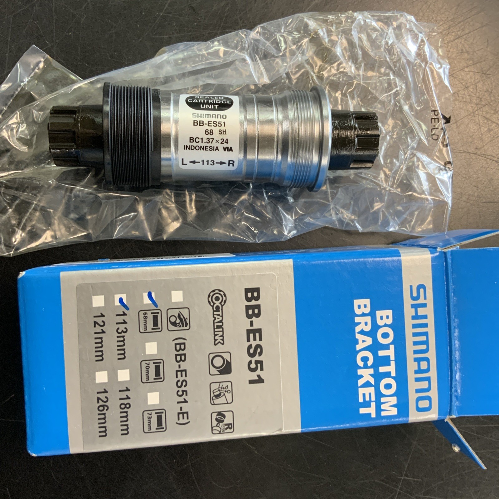 Shimano BB-ES51 Octalink V2 BSA Bottom Bracket 68x113mm