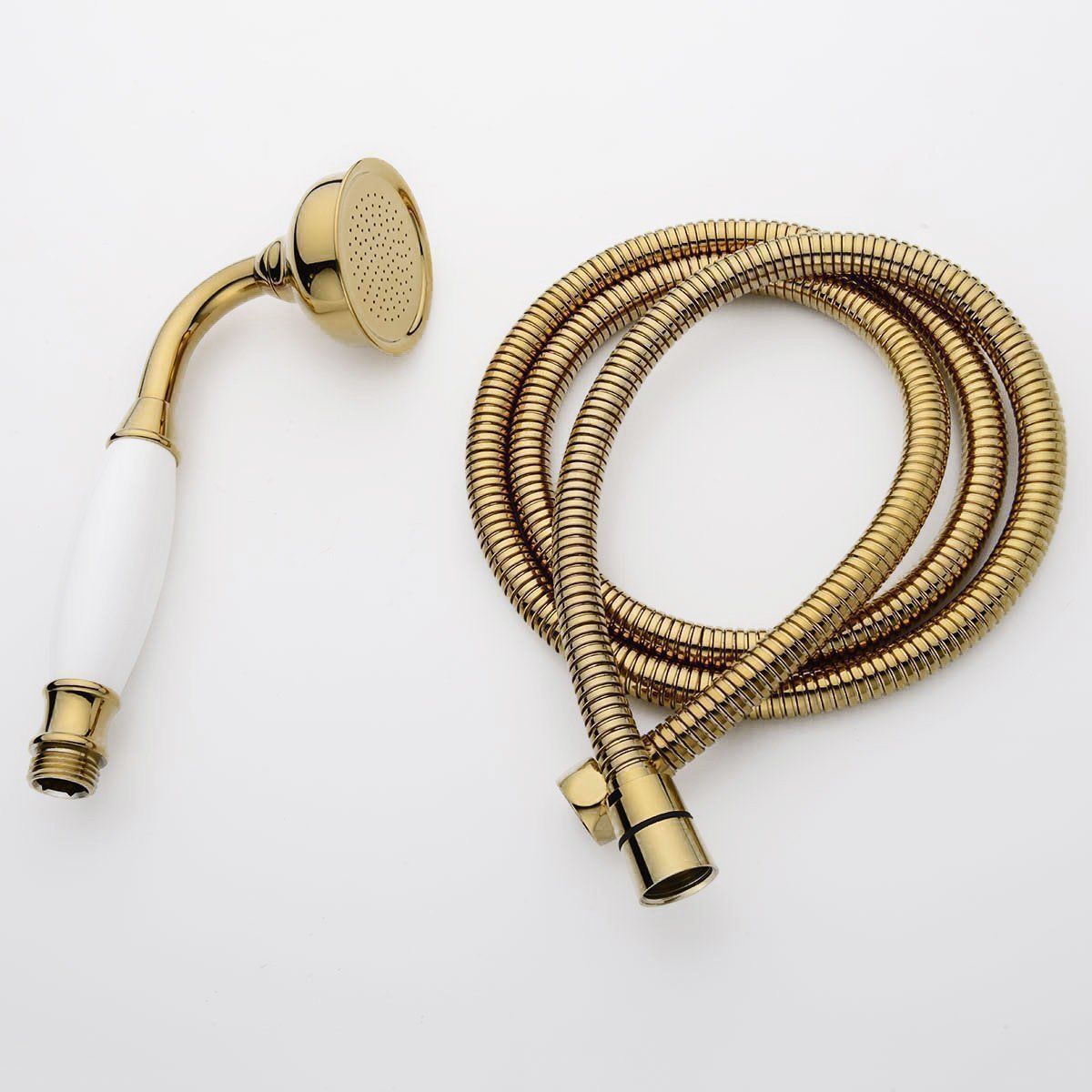 PVD-Ti Gold Finish Brass&Ceramics Telephone Hand Held Shower Head & 1.5m Hose