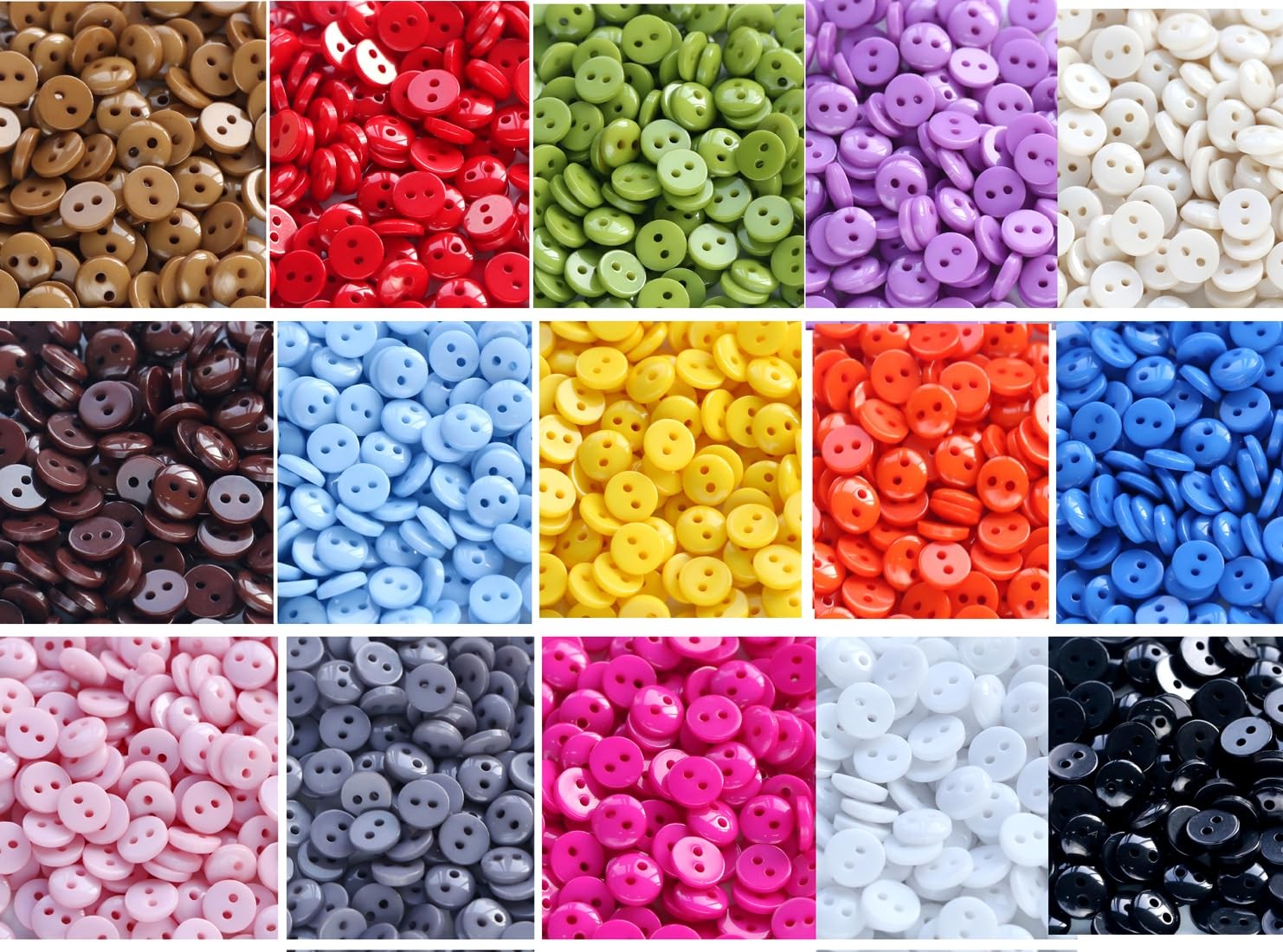 GANSSIA 900pcs 7.5mm (0.3 inch) Very Tiny and Small 0.30 inch(7.5mm), Mix 1