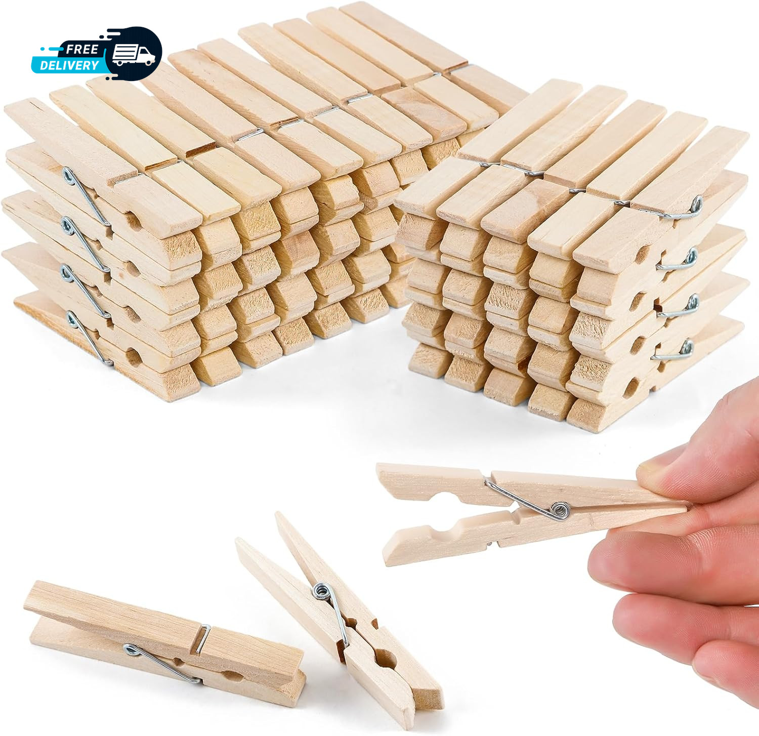 30 PCS Clothes Pins 2.9 Inch Wooden Clothespins Heavy Duty Clothes