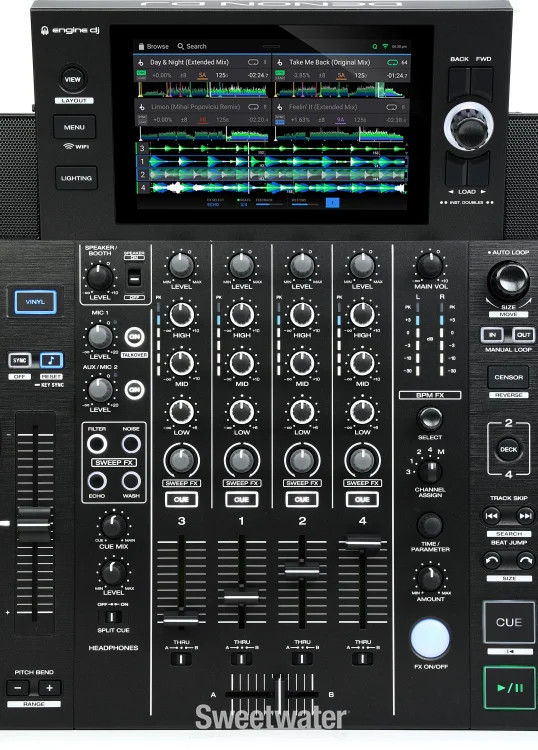 Denon DJ SC Live 4 Standalone DJ Controller - Black