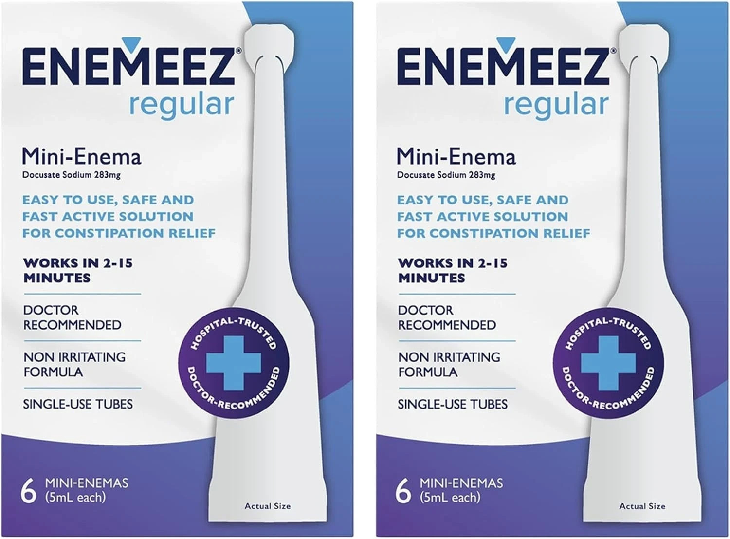 Enemeez Mini-Enemas docusate Sodium with benzocaine Stool Softener Fast-Actin...