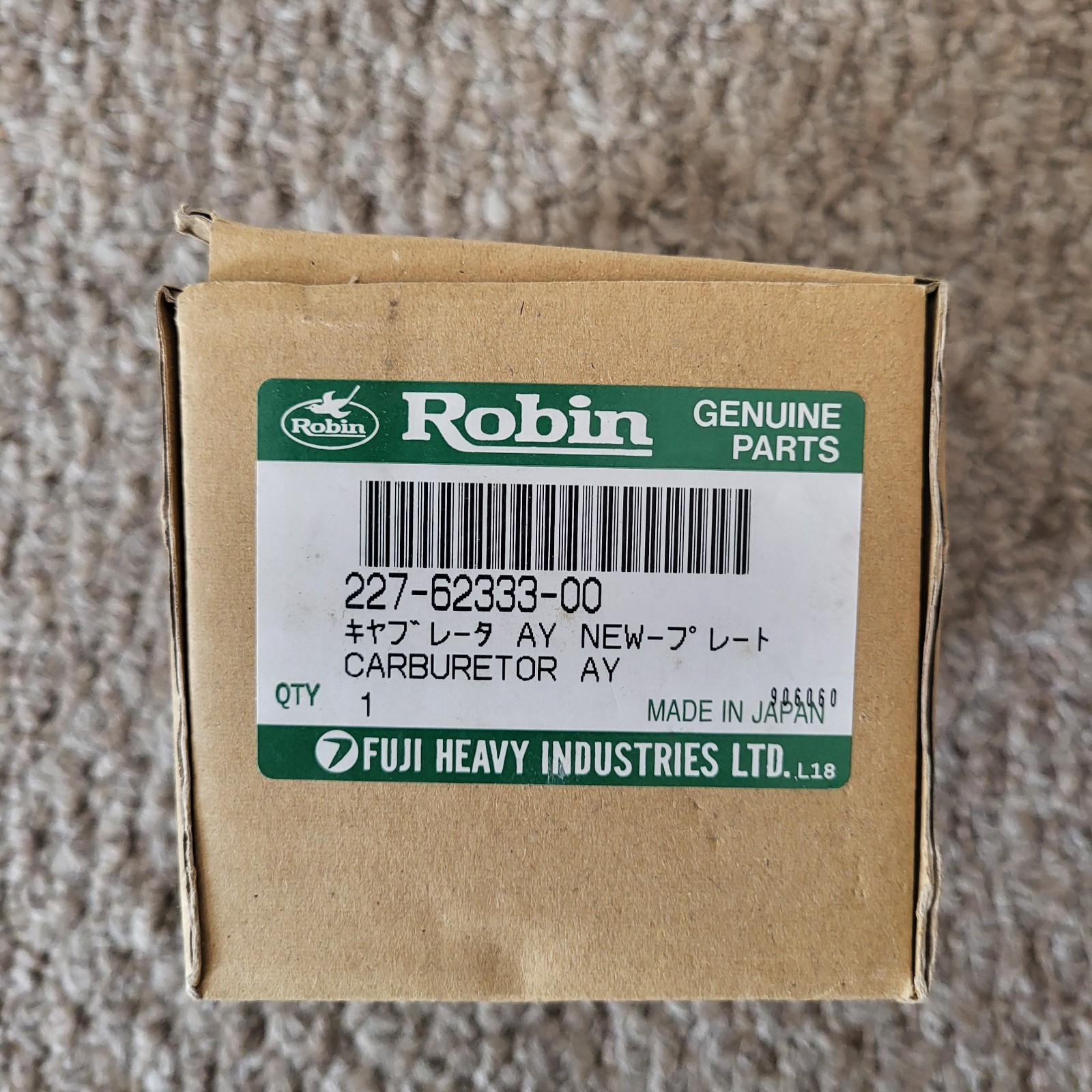 NOS Robin 227-62333-00 Carburetor AY GENUINE PARTS