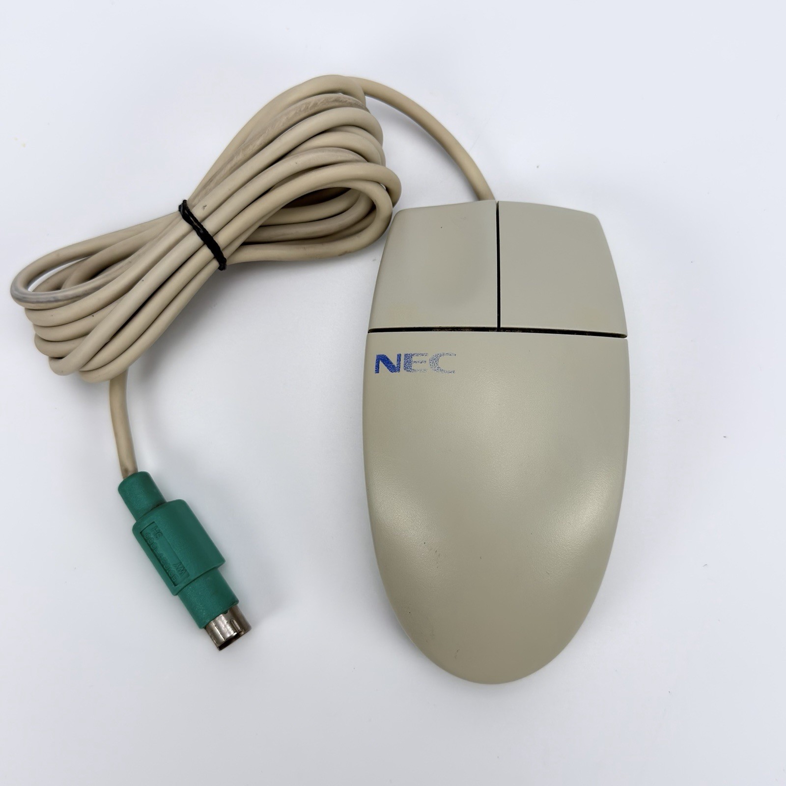 Vintage NEC 2-Button Clicker PS2 Mouse Model: M-S34-6MD Rolling Ball