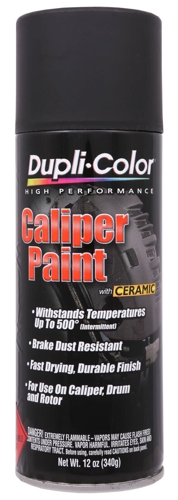 Dupli-Color BCP105 Brake Caliper Spray Paint - Matte Black - 12 oz. Aerosol Can