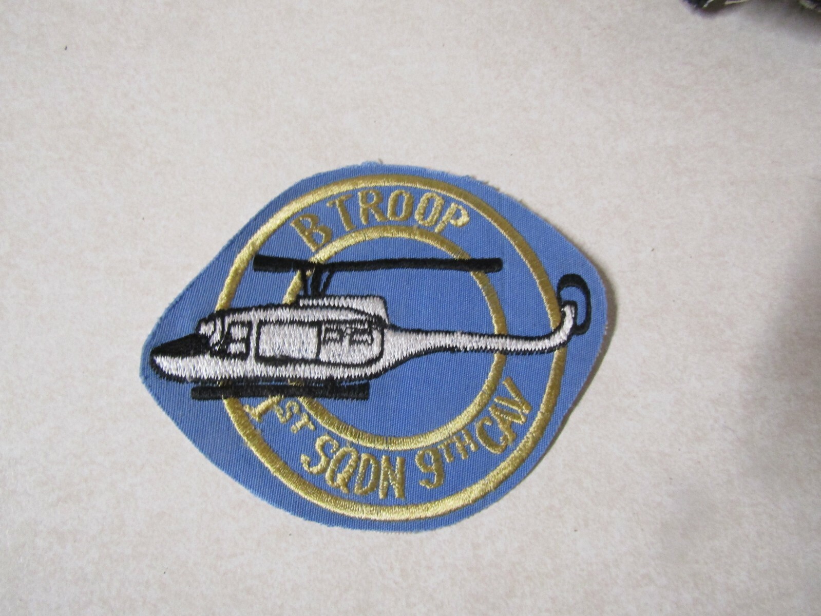 MILITARY PATCH OLD VIETNAM ERA B TROOP 1ST SQUADRON 9TH CAVALRY