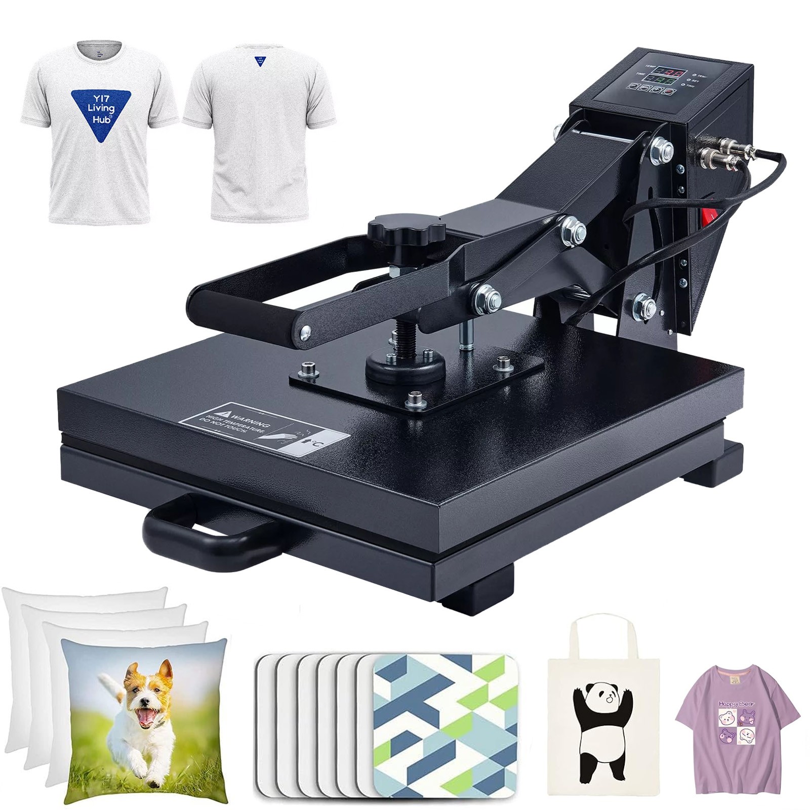 Digital Heat Press Machine12"x15"T-shirt Sublimation Transfer Machine Swing Away
