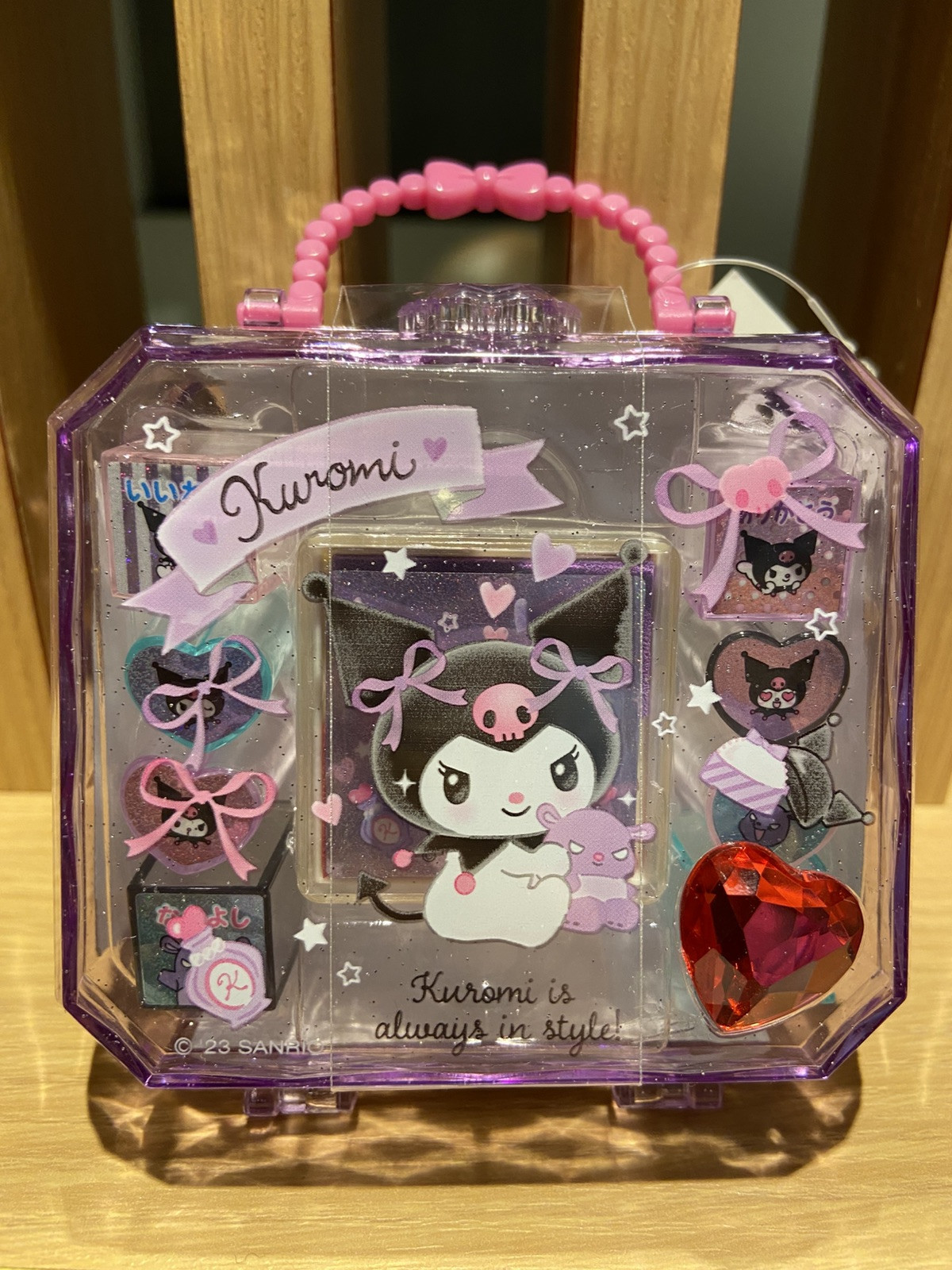 Sanrio Kuromi My Melody 8pcs Stamp Set Jewelry Box Case Japan NWT