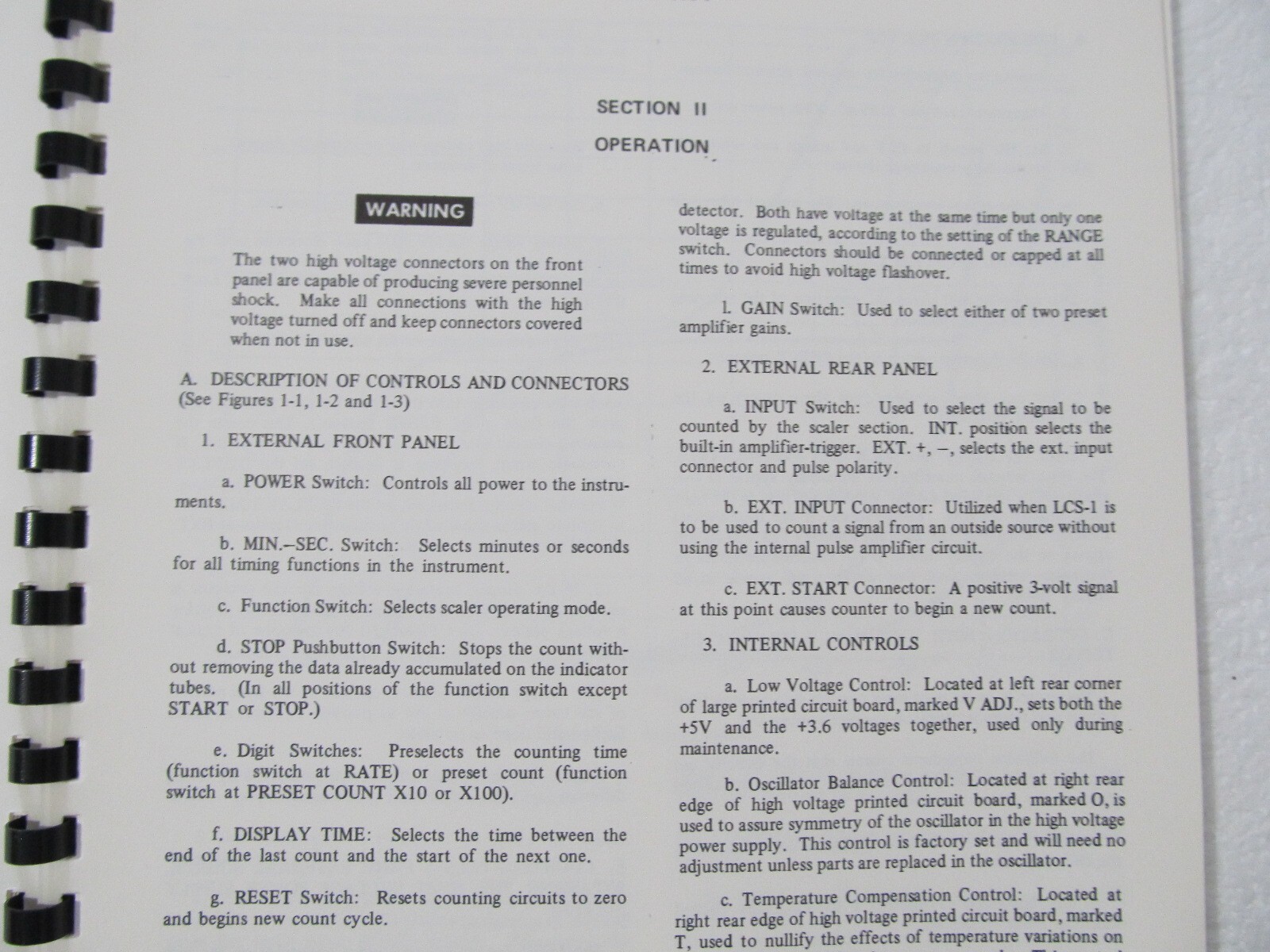 EBERLINE LABORATORY COUNTING SYSTEM LCS-1 TECHNICAL MANUAL