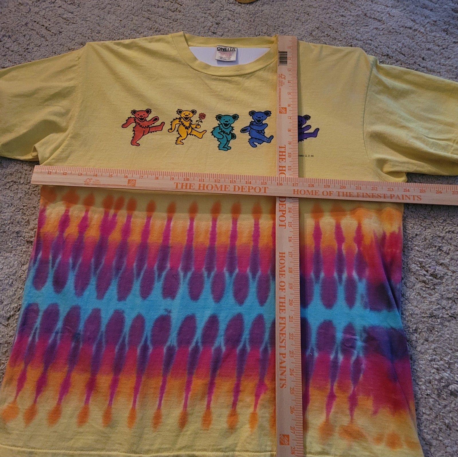 Vintage Grateful Dead Dancing Bears Tee Oneita”